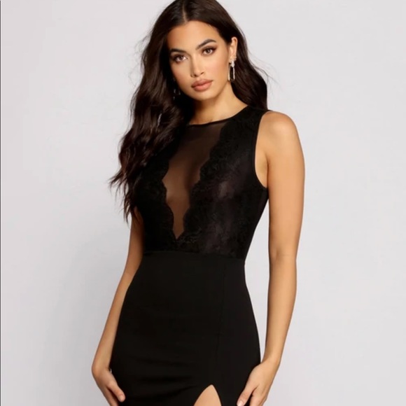 Living for Lace Sheer Mini Dress - Picture 1 of 3